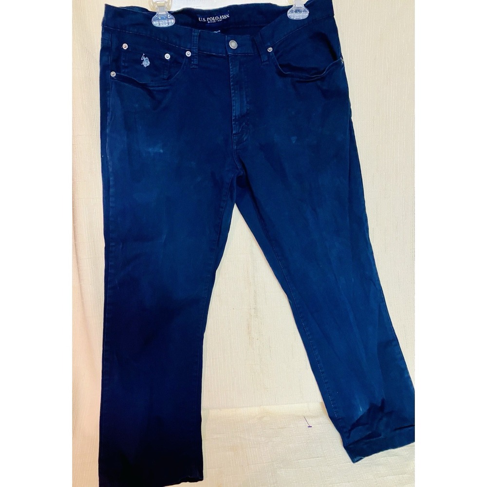US Polo assn. Denim Co. men's Navy Blue Jeans Size 36x30 Straight Leg